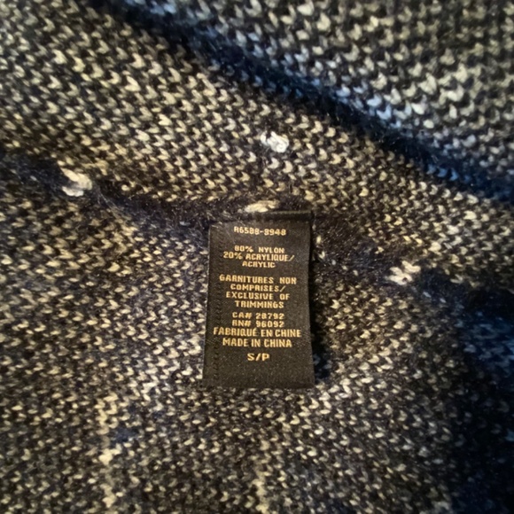 Renuar Black & White Diamond & Zig-Zag Pattern Cardigan (Small) NWT - Picture 6 of 11